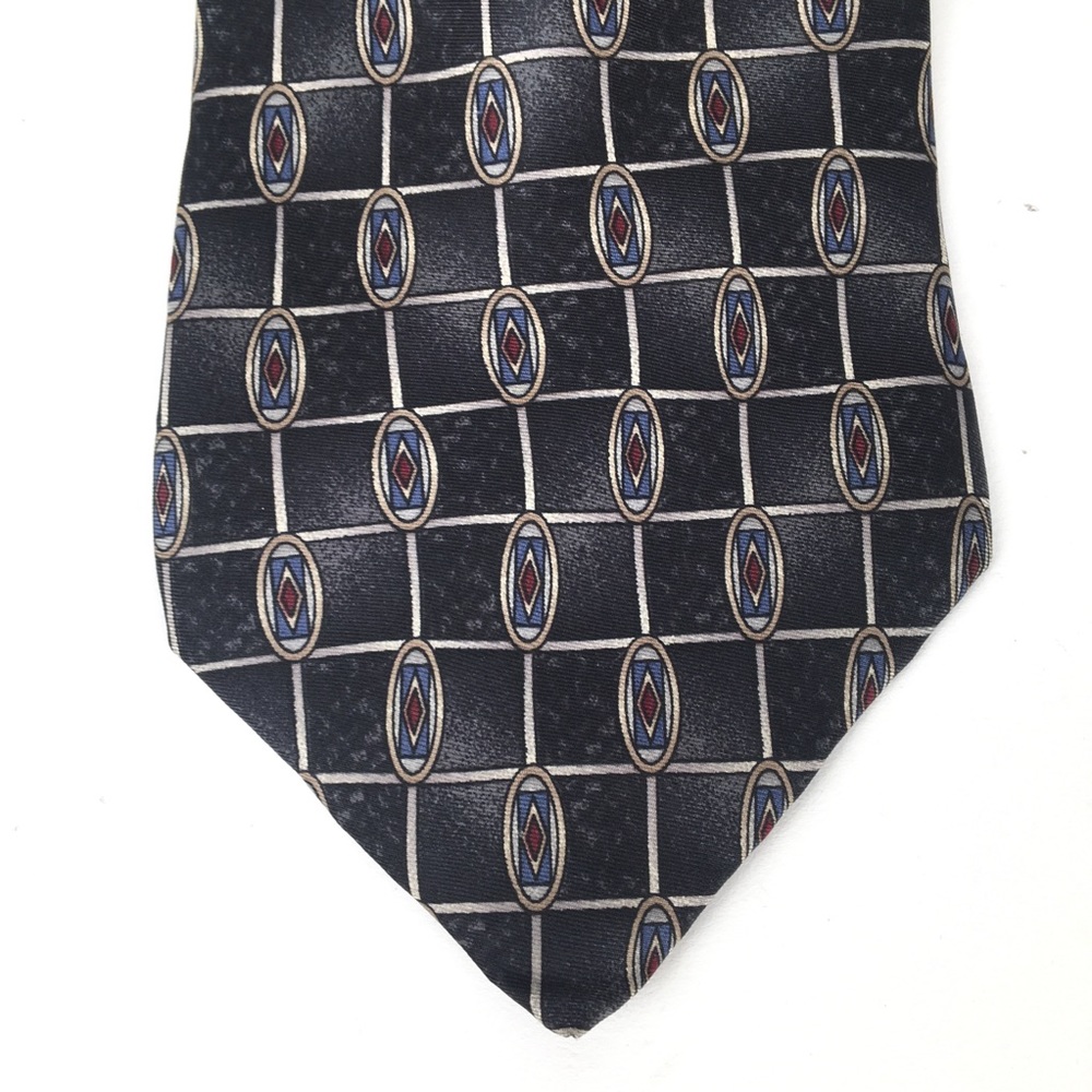 Deansgate patterned 100% silk neck tie